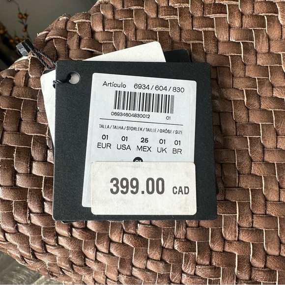 NWT - Massimo Dutti Braided Nappa Leather Tote Bag - Picture 4 of 11